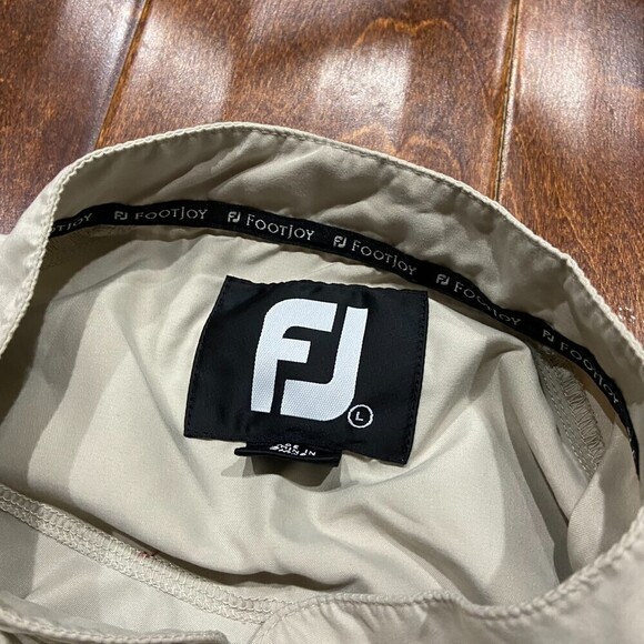 FootJoy Plum Hollow CC Golf Khaki Tan Pullover Windbreaker Men's Size Large - Picture 8 of 8